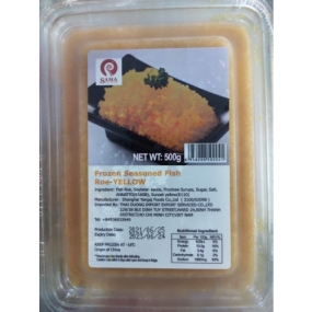 Trứng cá ốt tẩm gia vị đông lạnh vàng